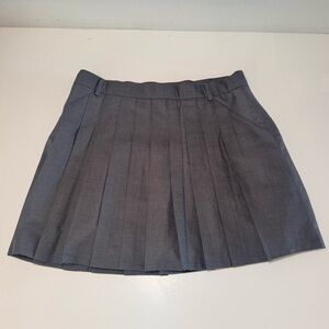 AC for AG Gray Pleated Mini Skirt